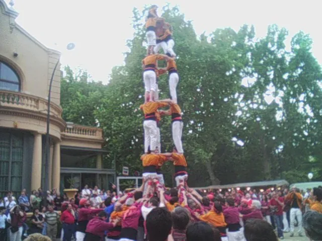 Castellers human towers at L'Aplec del Caragol Lleida