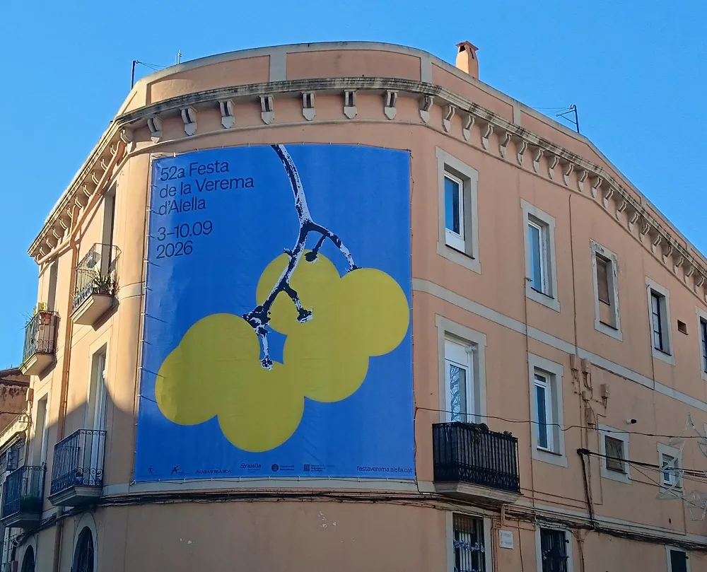 52nd Festa de la Verema d'Alella mural in Alella town centre
