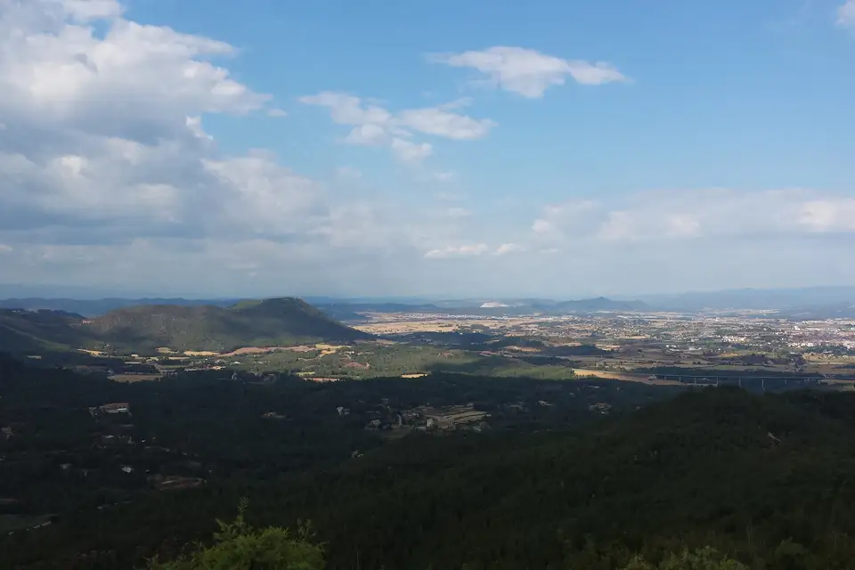 The Pla de Bages valley seen from the hills above Manresa