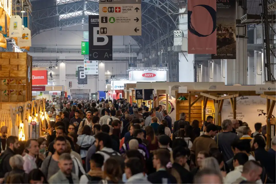 Crowded aisles at Gastronomic Forum Barcelona's Fira de Barcelona venue