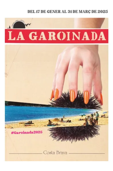 Sea urchins (garoines) on a Garoinada Palafrugell menu plate
