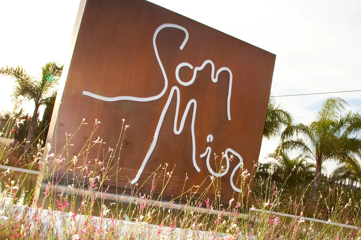 The Son Mir sign at the entrance to Finca Son Mir, outside Palma