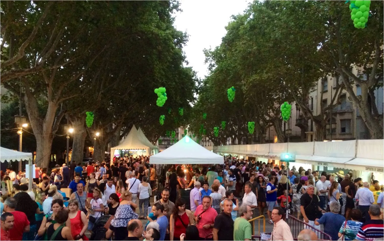 Mostra del Vi de l'Empordà wine fair on Figueres' Rambla