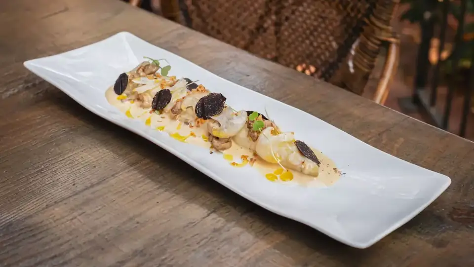 White asparagus dish from the Ruta del Esparrago de Navarra