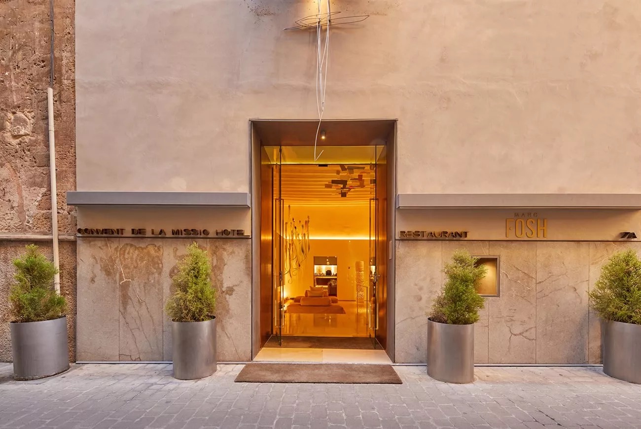 Entrance facade of Convent de la Missio hotel and Marc Fosh restaurant