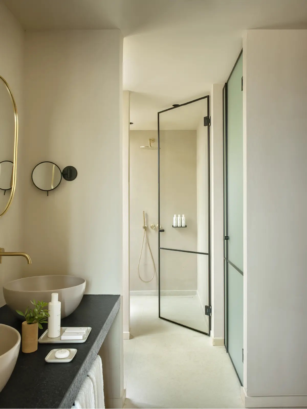 Suite bathroom with walk-in shower at The Lodge Mallorca