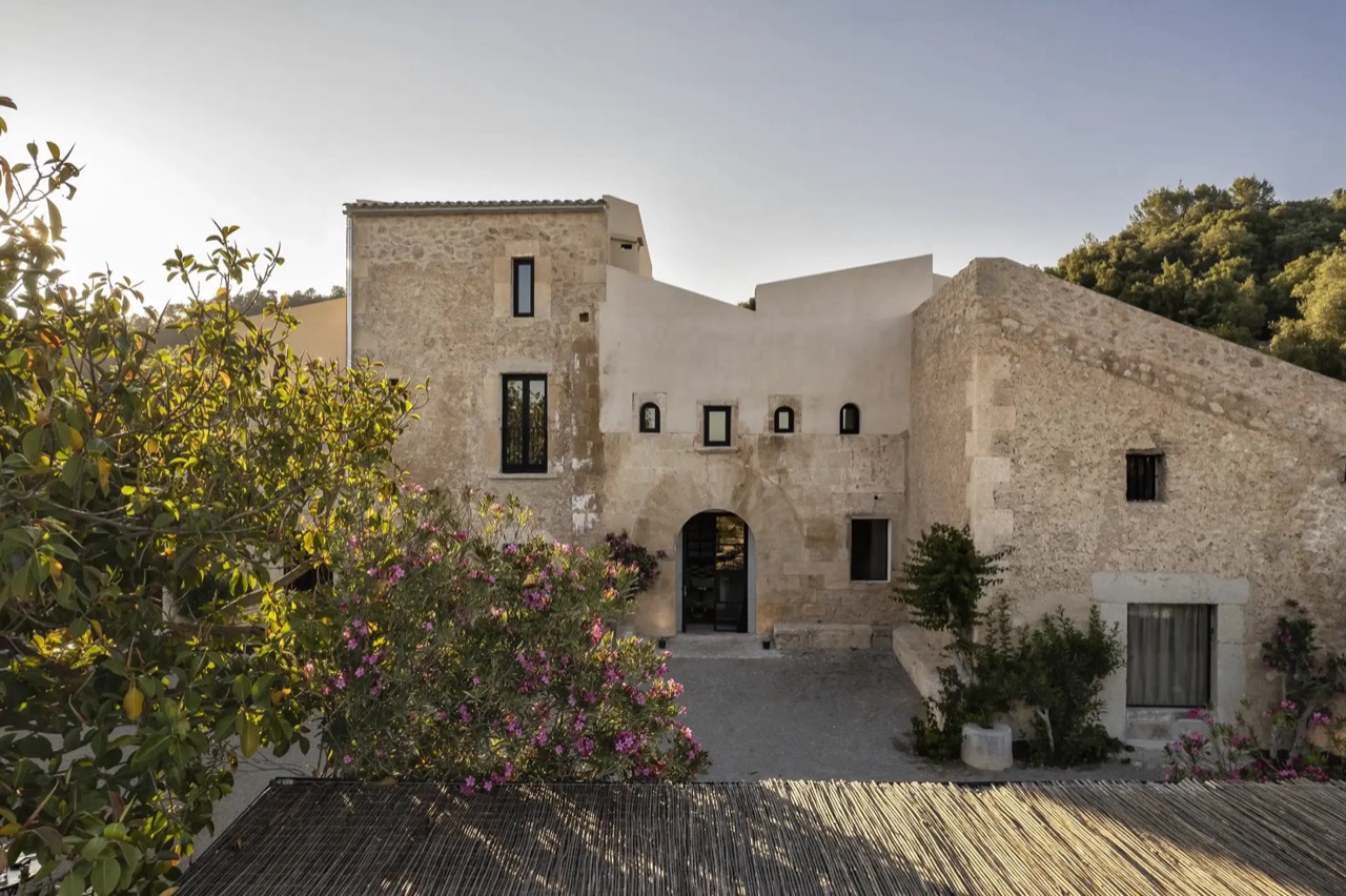 Stone farmhouse exterior at The Lodge Mallorca