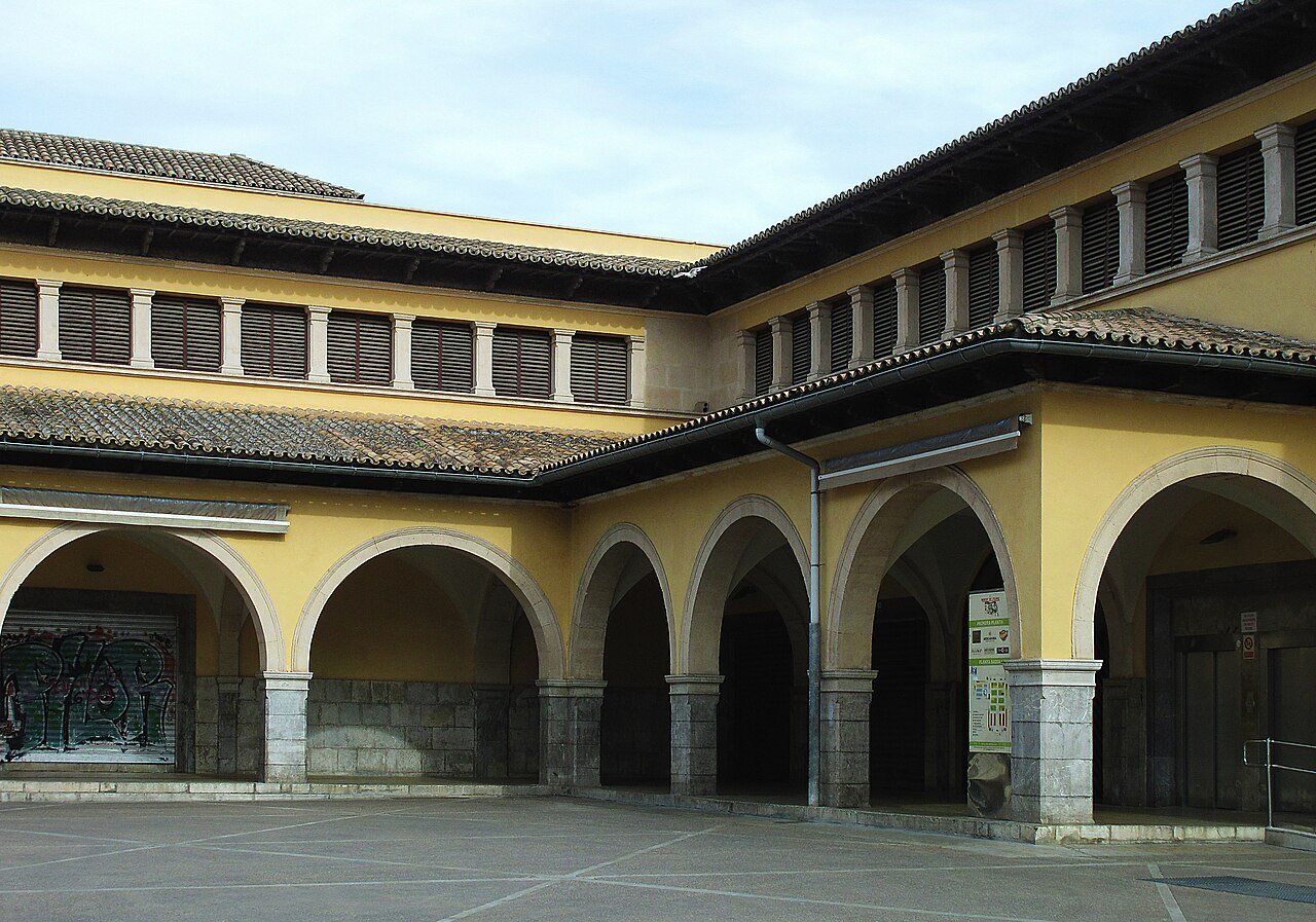 The arcaded courtyard of the Mercat de l'Olivar, Palma's central food market