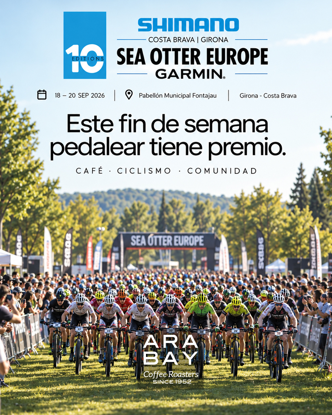 Este fin de semana, pedalear tiene premio.

Arabay Coffee estará en @seaottereurope uno de los grandes encuentros europe