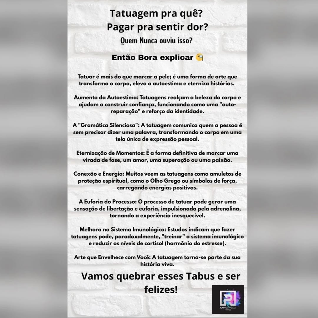 A tatuagem torna-se parte da sua história.
Traga sua ideia e vamos criar algo bem legal 
Entre em contato pelo nosso 
Wh