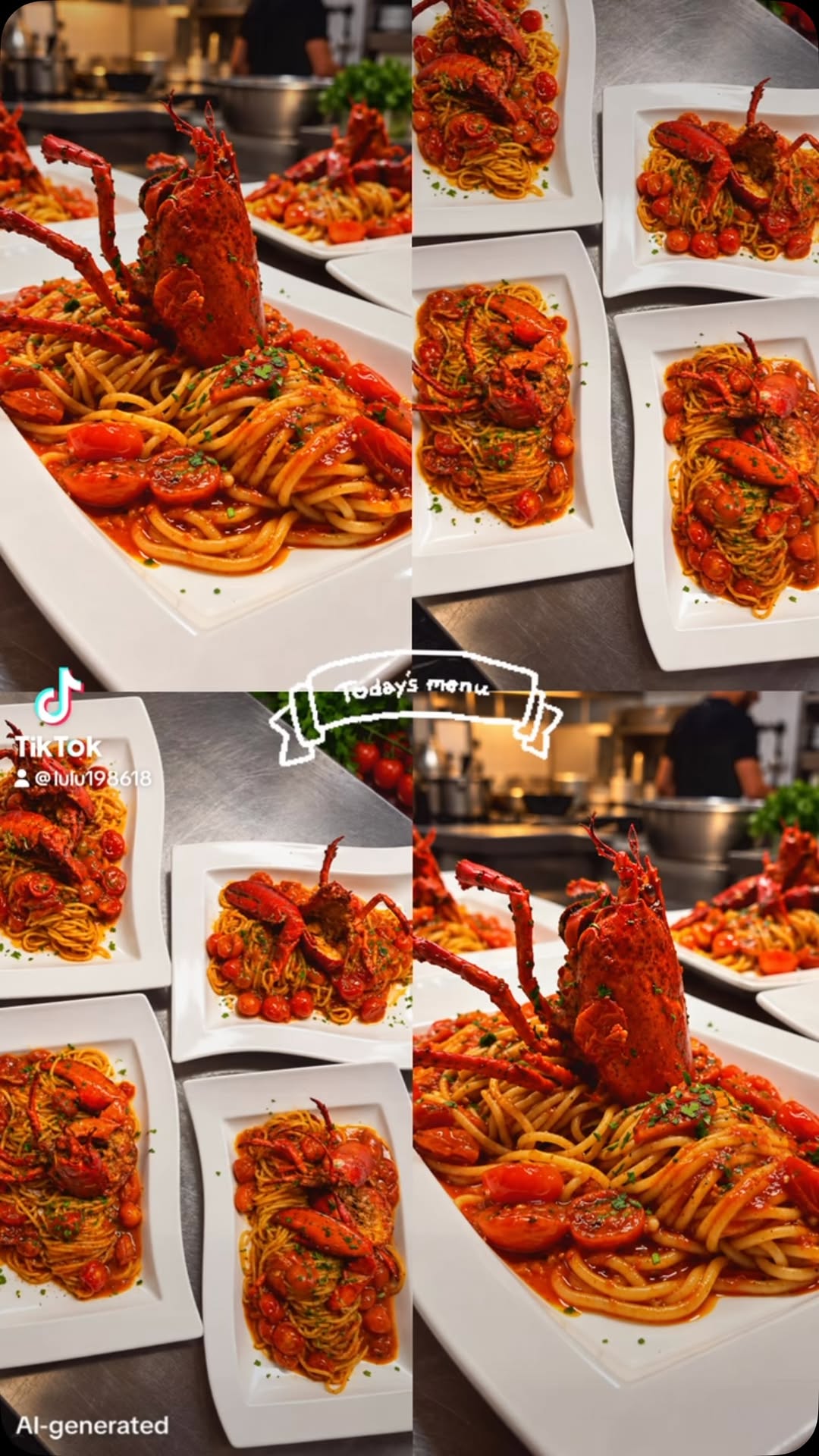 Cuando la misma Mesa pide Lo mismo salen cosas así de bellas.....
Spaguetti con bogavante 🦞espectacular #italiano #pasta
